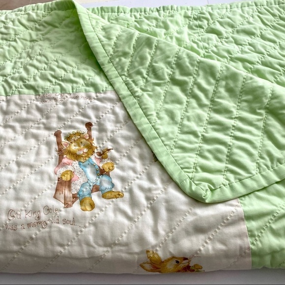 Vintage Handmade Quilted Blanket Twin Size 63x80 - Picture 10 of 12